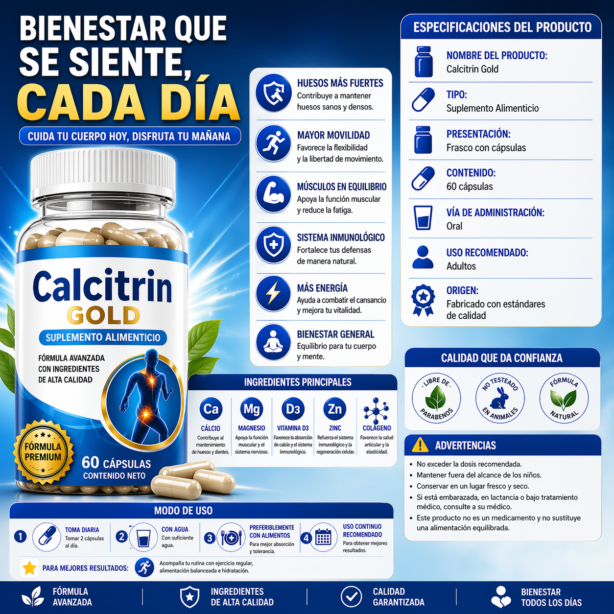CALCITRIN GOLD - APOYA TU MOVILIDAD Y BIENESTAR CADA DÍA